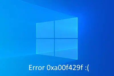 error 0xa00f429f windows 11